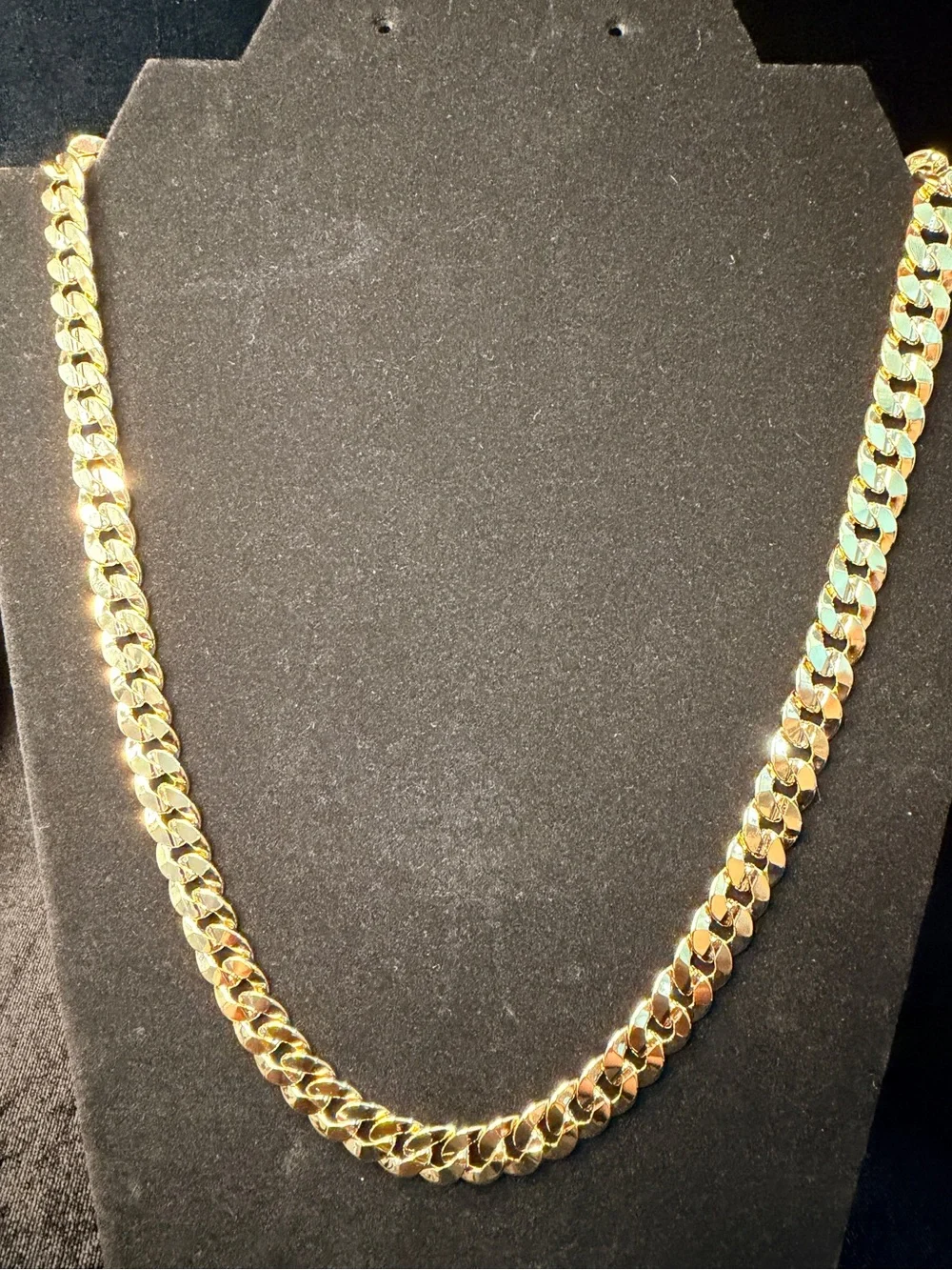 Bold Concave Cuban 14K Italy Stamped Gold Filled 22in 9MM Necklace. BRAND NEW